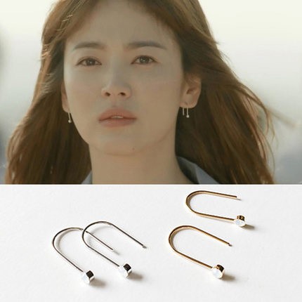 Descendants of the Sun Song Hye Kyo Style Korean Fashion U Crystal Earrings Shopee Malaysia