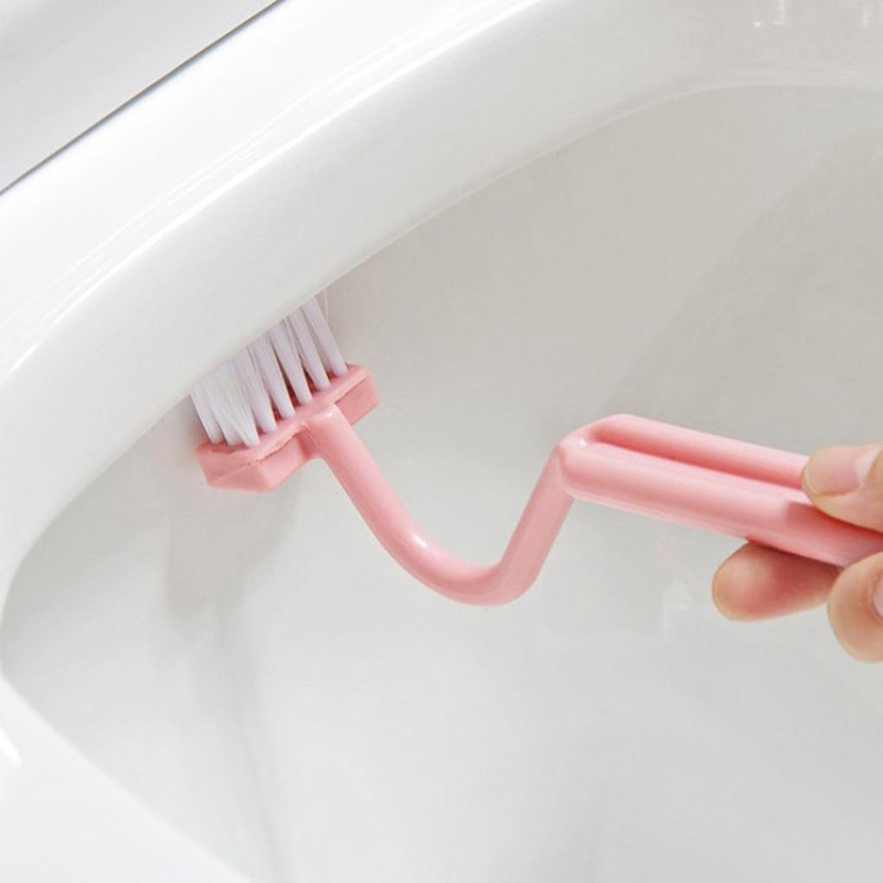 V-shaped Head Toilet Cleaning Brush / Portable Toilet Corner Brush ...
