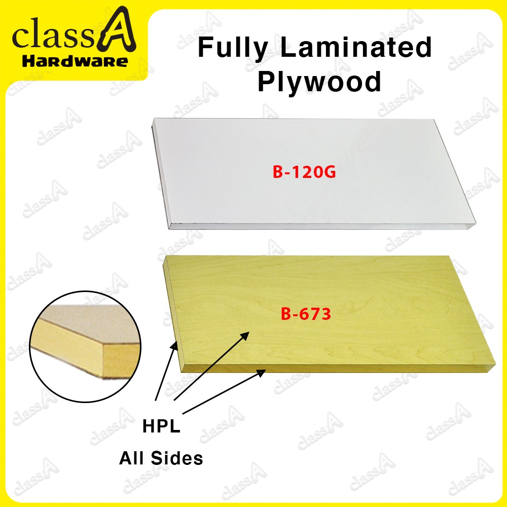 ClassAHW HPL Laminated Plywood Timber Wood Shelf Rack Board Rak Dinding ...