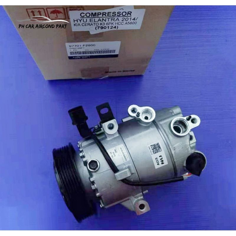 [HANON] COMPRESSOR HYUNDAI ELANTRA 2014/KIA CERATO K3 6PK 3LEG ORG FOR CAR AIRCOND [NEW