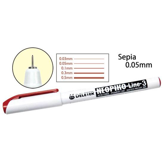 Deleter Neopiko Line Liner Weiß – Deckender, Wasserfester Fineliner 0,5 Mm