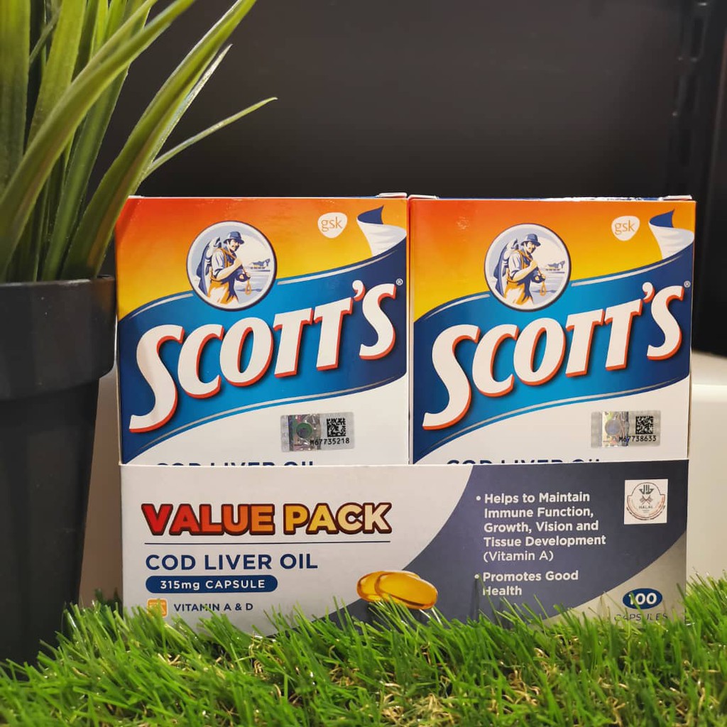 SCOTT'S PURE COD LIVER OIL 2*100S 245563 | Shopee Malaysia