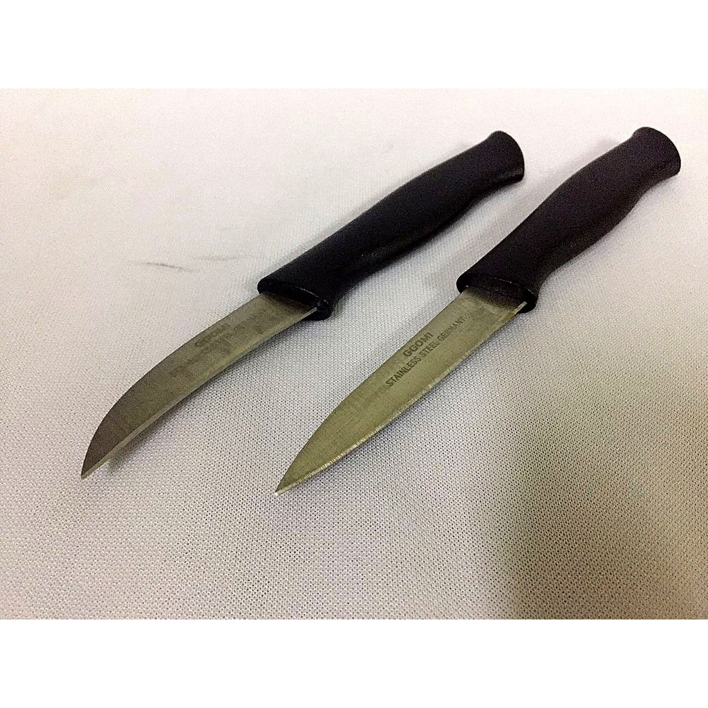 Ggomi Stainless Steel Paring Knife Curve End Straight End Slice Cut