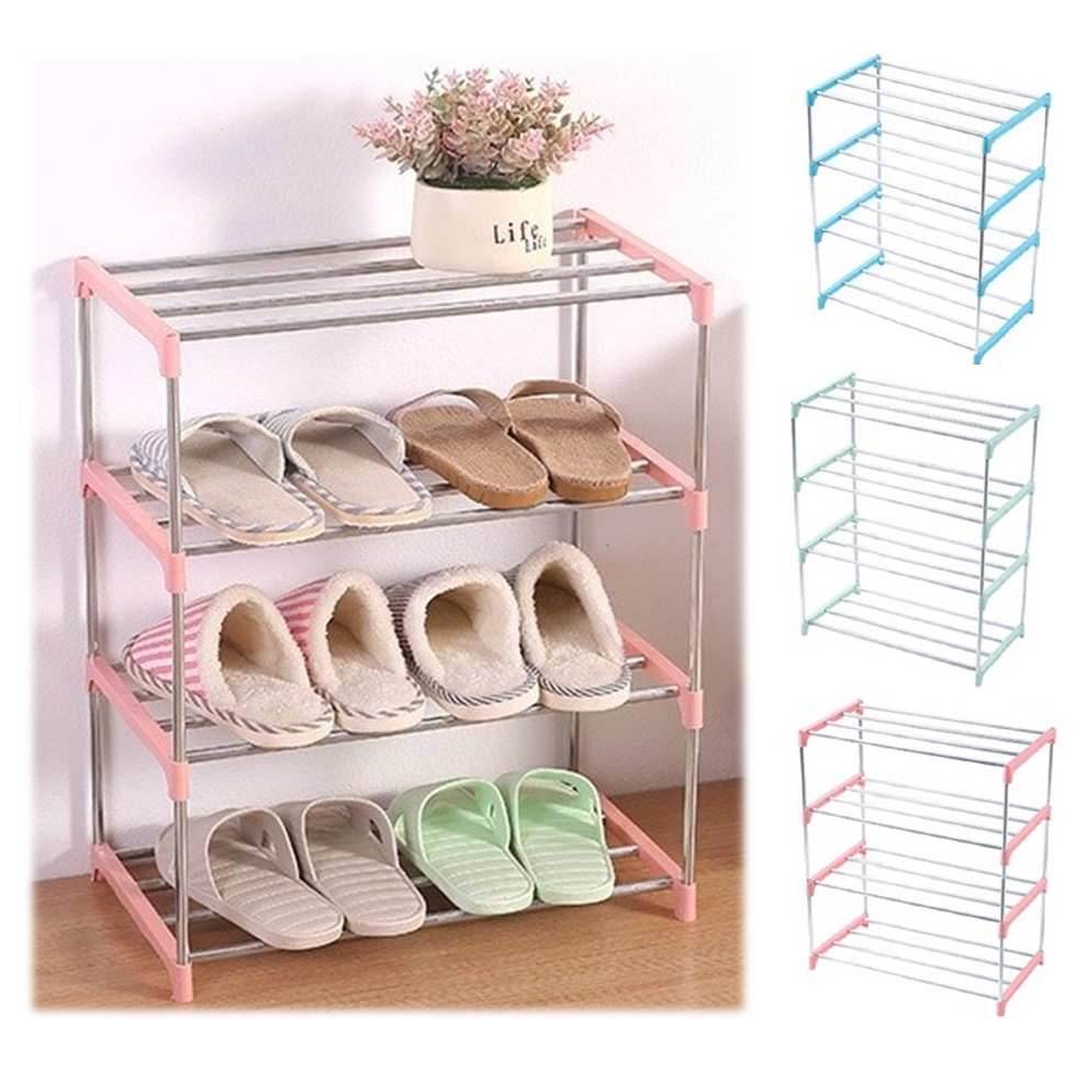 DIY 4 Layer Economic Shoe Rack Multifunctional storage rack Household ...
