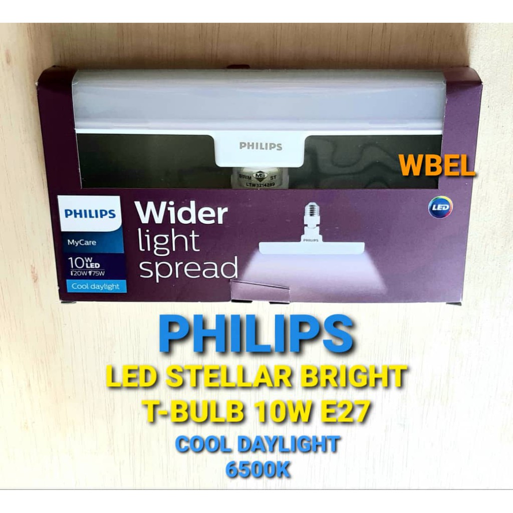 PHILIPS STELLAR BRIGHT LED T-BULB 10W E27 COOL DAYLIGHT (6500K ...