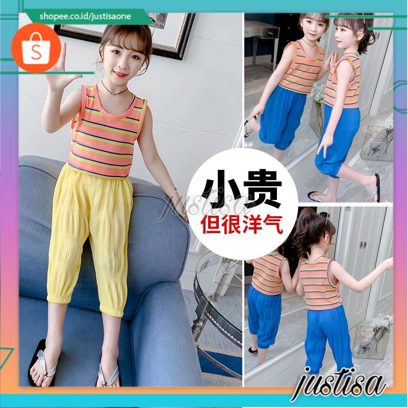 Cute Girls Clothes Suit Ls Kenzie Fashion Wonderfull Stripe Import Uk 2 6 Years Shopee Malaysia