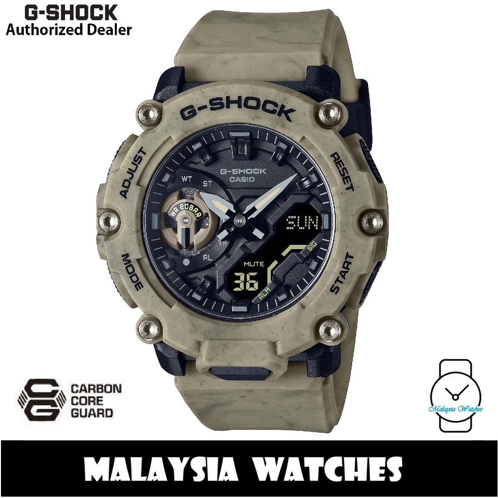 (OFFICIAL WARRANTY) Casio G-Shock GA-2200SL-5A Analog Digital Carbon ...