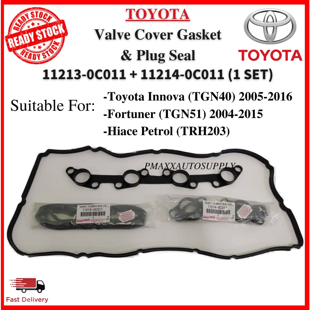 Original Toyota Valve Cover Gasket & Plug Seal for Toyota Innova 2.0