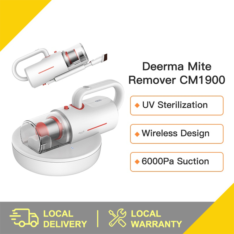 Deerma CM1900 Cordless Mite Dust Vacuum Cleaner Wireless Mites Remover HEPA UV Mites Kill