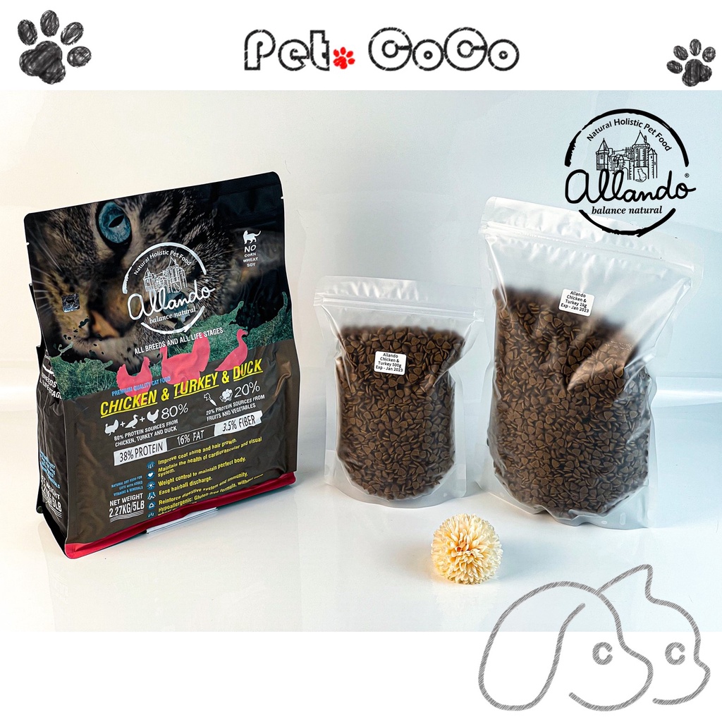 PetCoCo Allando Gluten Free Natural Holistic Cat Food REPACK 500G 1KG