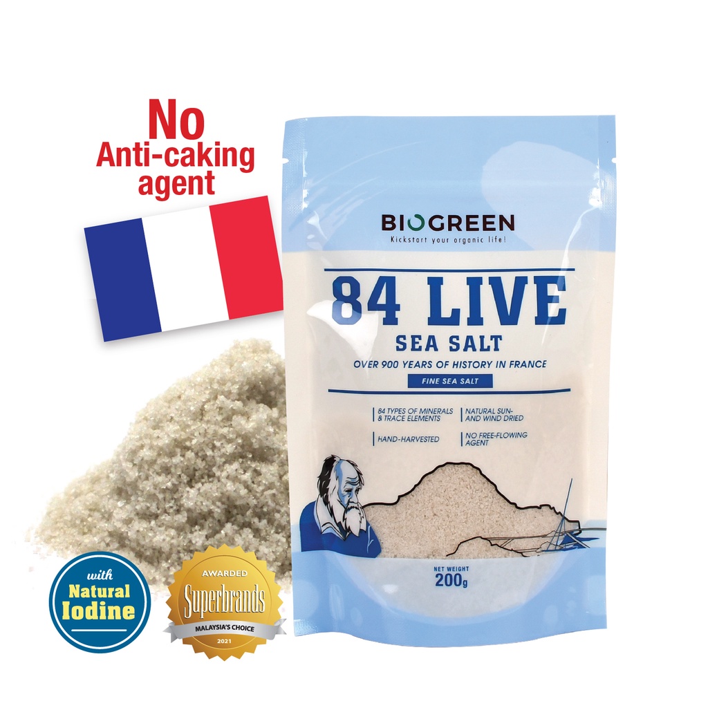 Biogreen 84 Live Fine Sea Salt (200g) | Shopee Malaysia