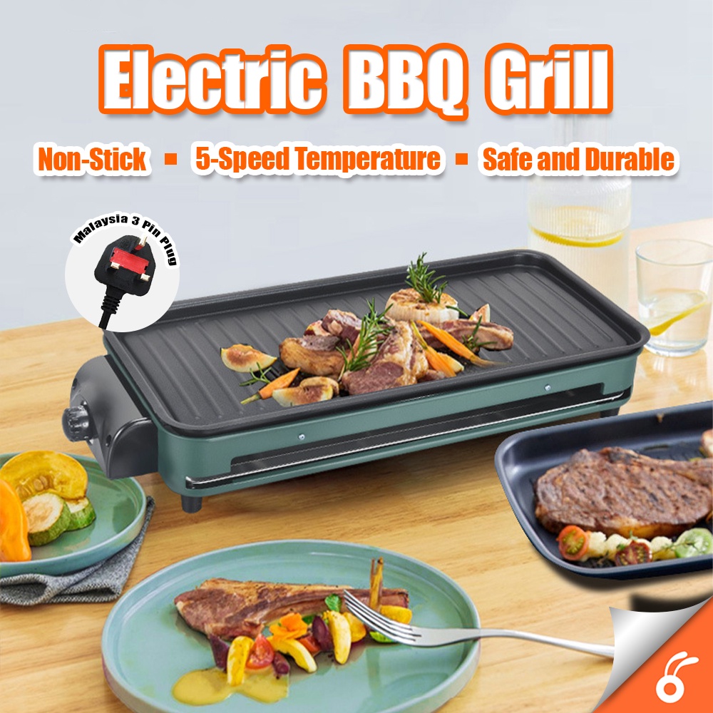 6104 ELETRIC BBQ GRILL Korean BBQ Electric Smokeless BBQ Detachable Pan ...