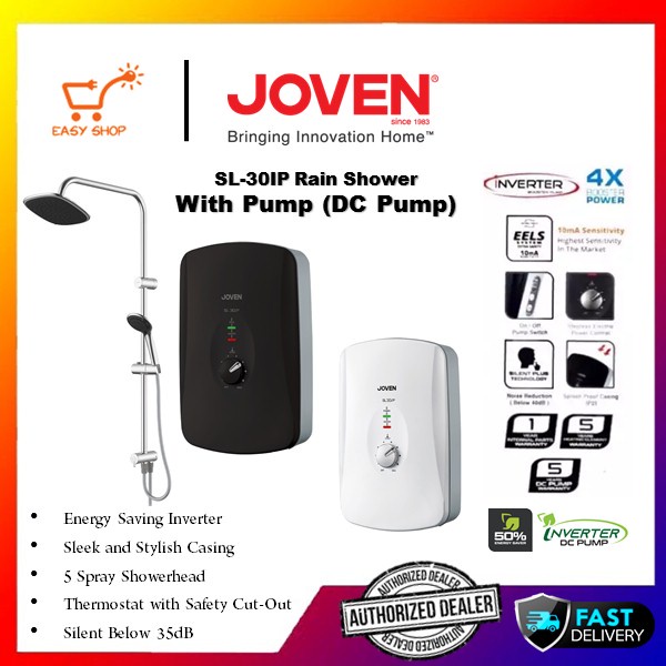 Joven Instant Water Heater DC Pump With Rain Shower SL30IP | Shopee ...