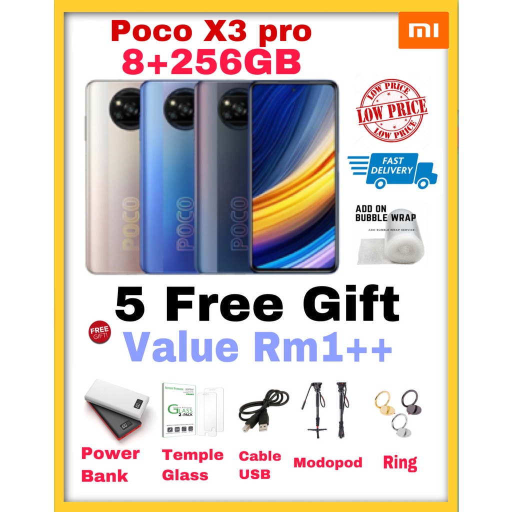 POCO X3 Pro Xiaomi 8GB + 256GB (Original, Ready Stock & Local Warranty