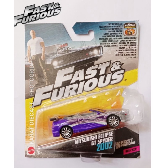 Fast & Furious Mattel 1:55. Mitsubishi Eclipse | Shopee Malaysia