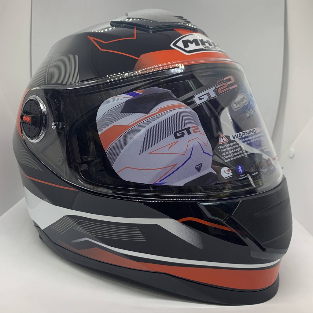 MHR Full Face Helmet GT2 Stoner GP (Blue/Red) & A-XIN (Matt Black/Red ...