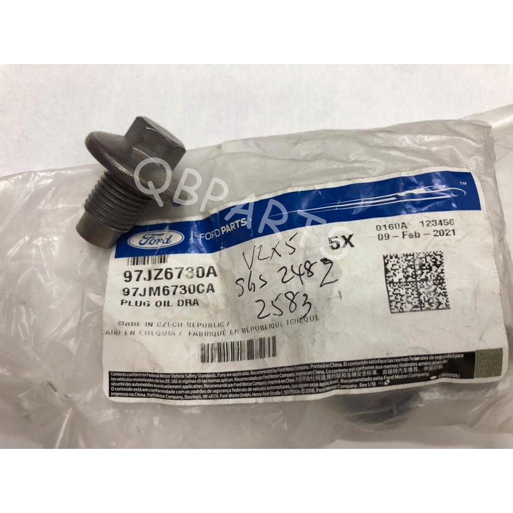 FORD RANGER T6 / T7 / MAZDA BT50 (GENUINE) ENGINE OIL PAN NUT W/ORING