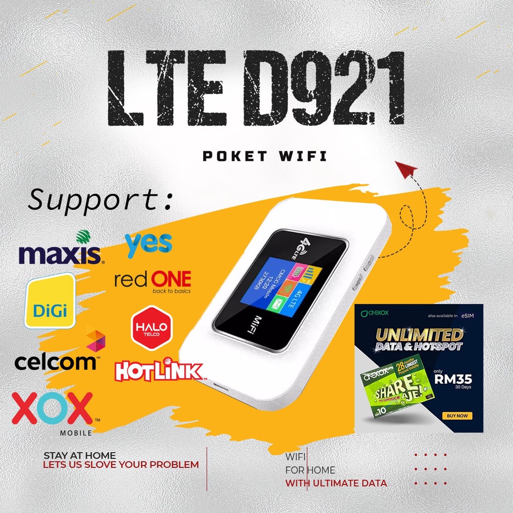 D9 LTE Pocket WiFi Router Portable WiFi Modem MiFi Router LTE D921+SIM ...