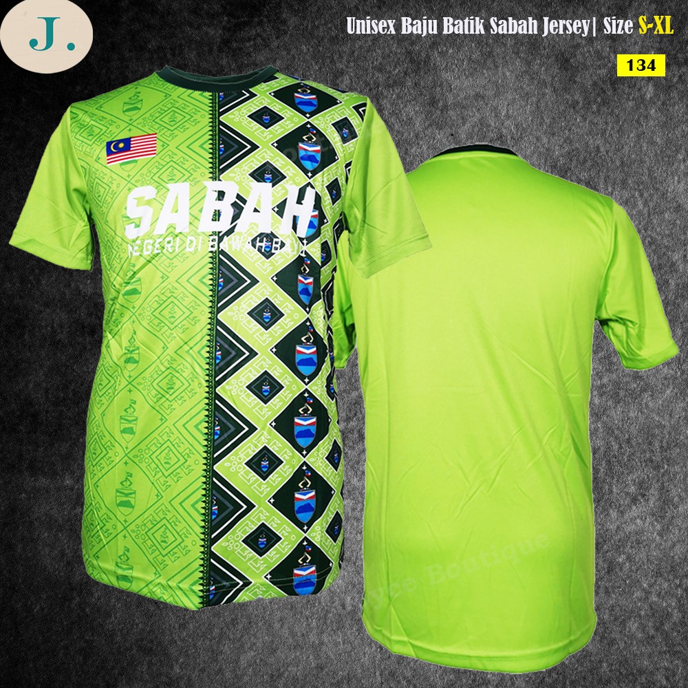 🔥Ready Stock🔥 Unisex Baju Batik Jersey Traditional Etnik Sabah design separuh Size SXL