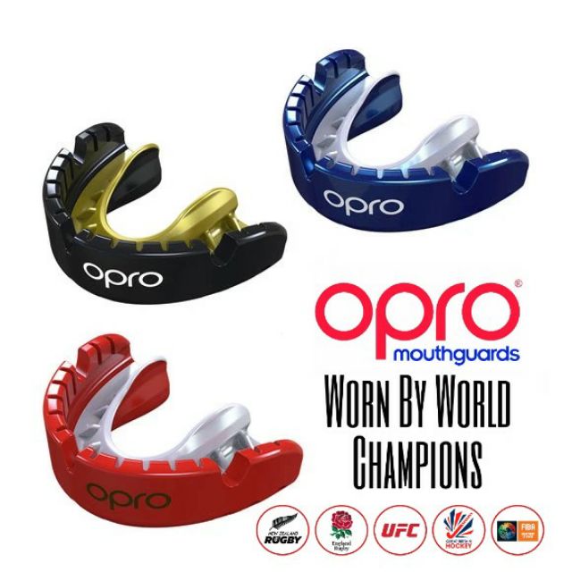 OPRO Gold Brace Mouthguard Mouth Guard Gumshield Protection For Braces