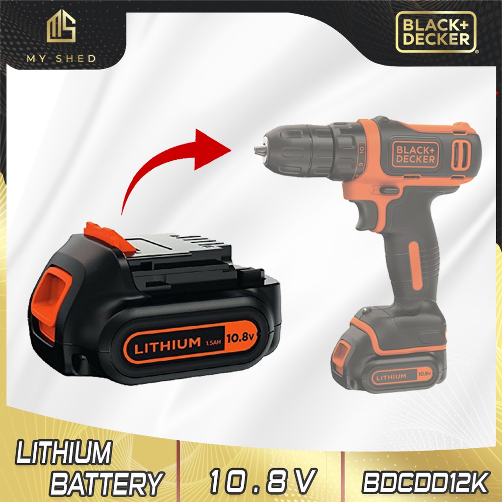 BLACK & DECKER BL1512 10.8V BDCDD12K Cordless Drill Lithium-ion Battery ...