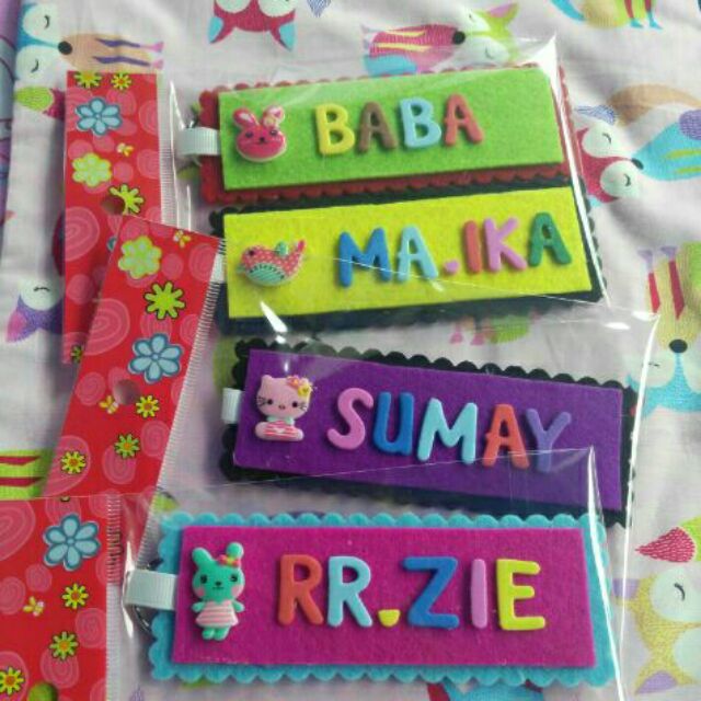 Keychain nama felt deals
