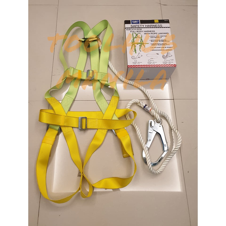 Osk Adela Full Body Harness Set with Lanyard Big Hook Model Adela H