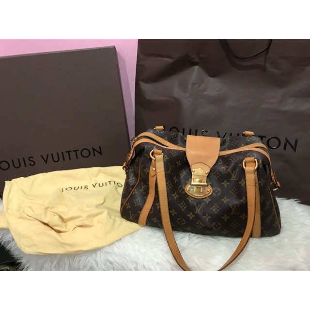 LOUIS VUITTON Stresa PM Monogram Canvas Shoulder Bag Brown