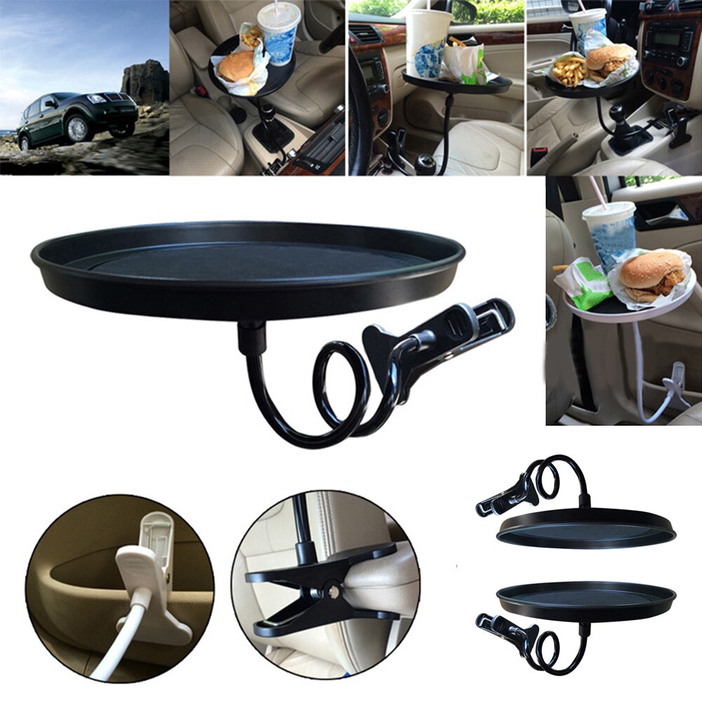 Car Food Tray Drink Holder Travel Practical Storage Easy Install Clip