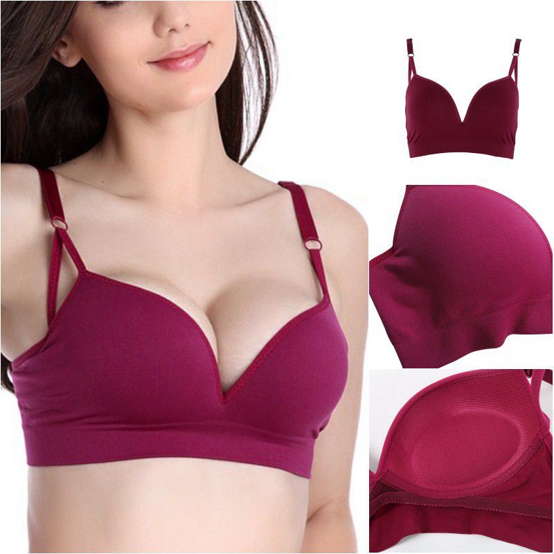 Push Up Bra Shakeproof Bra Wireless Padded Top Vest Fitness Underwear Shopee Malaysia