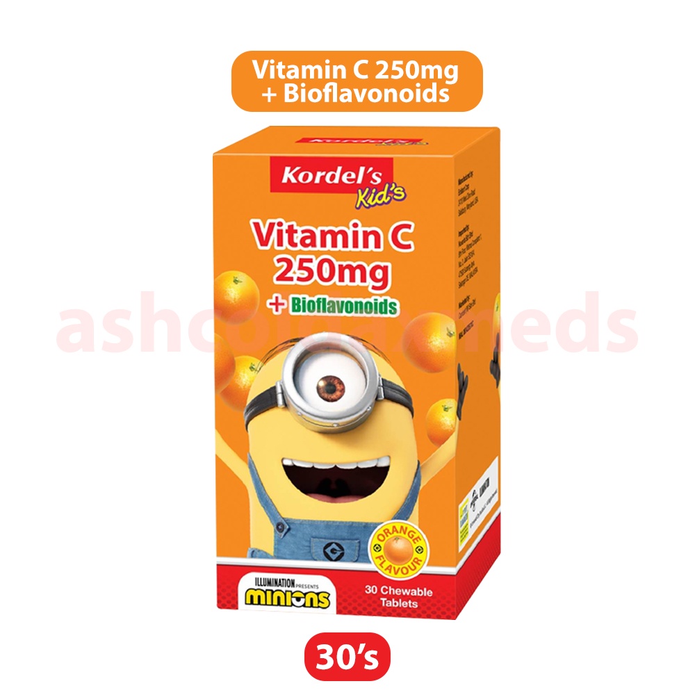 Kordel's Kids Vit C 250mg + Bioflavonoids 30's EXP09/25 / Multivitamins