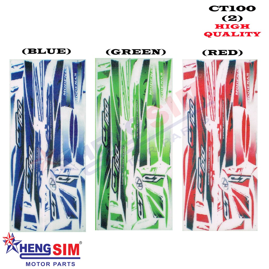 CT 100 (2) STICKER BODY STRIPE MODENAS | Shopee Malaysia