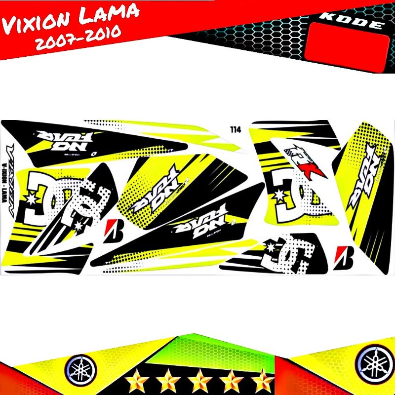 Decal Sticker Stripping Variation Yamaha Vixion Old Vixion Lama