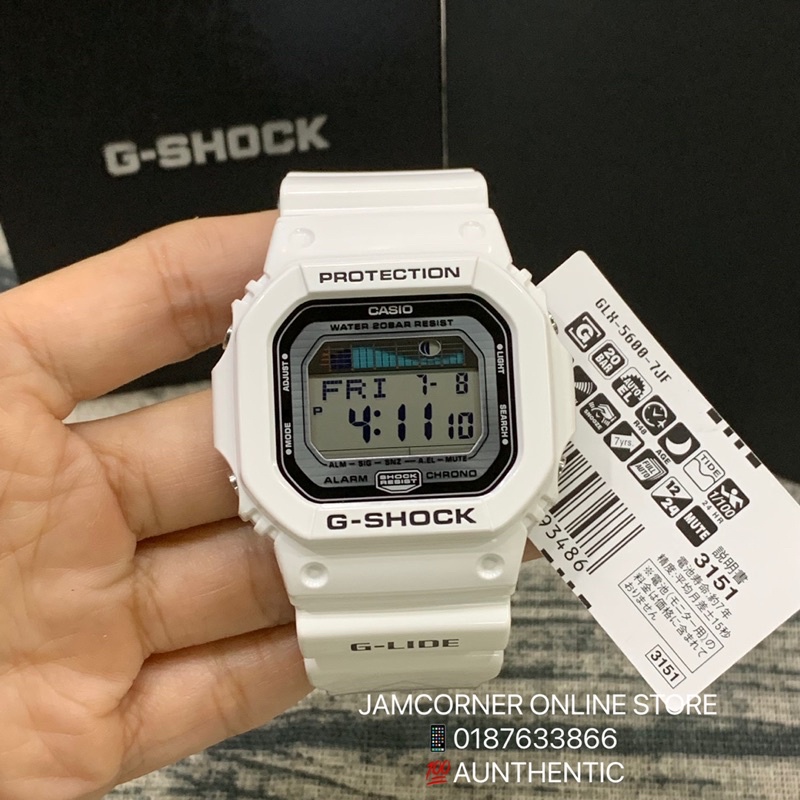 JAPAN SET 100% ORIGINAL CASIO G-SHOCK G-LIDE GLX-5600-7JF TIDE GRAPH