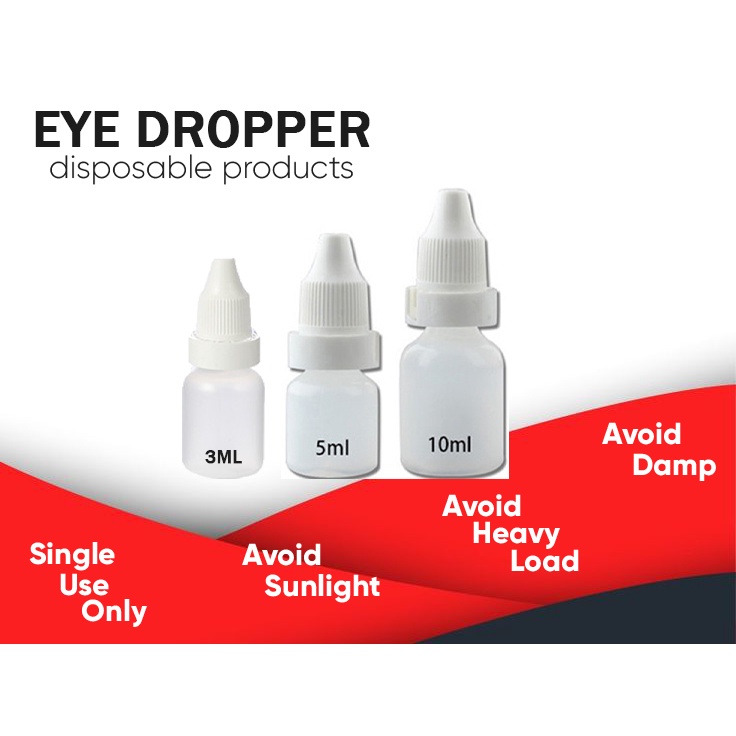 Eye Drop Bottle Anti Leak squeezable / Botol Eye Drop Anti Kebocoran ...