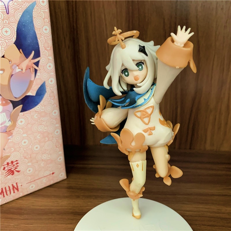 Genshin Impact Paimon Jumping Ver. Cute Anime Toys Collectible Action ...