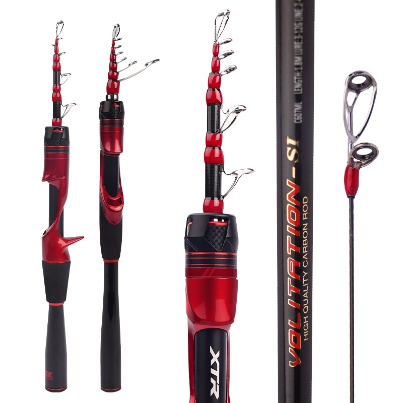 CEMREO Telescopic Fishing Rod Spinning and Casting 1.8m 2.1m 2.4m