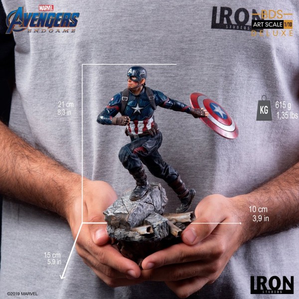 Figurine Captain America, Deluxe BDS Art Scale - Marvel, Avengers : Endgame  - Iron Studios