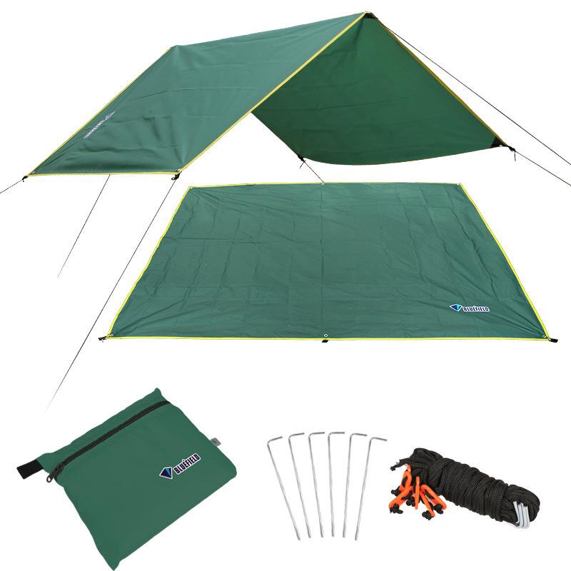 CAMPING FLYSHEET Outdoor shelter Tarp Tent / GROUNDSHEET (GREEN COLOR) Bumbung Khemah Shopee