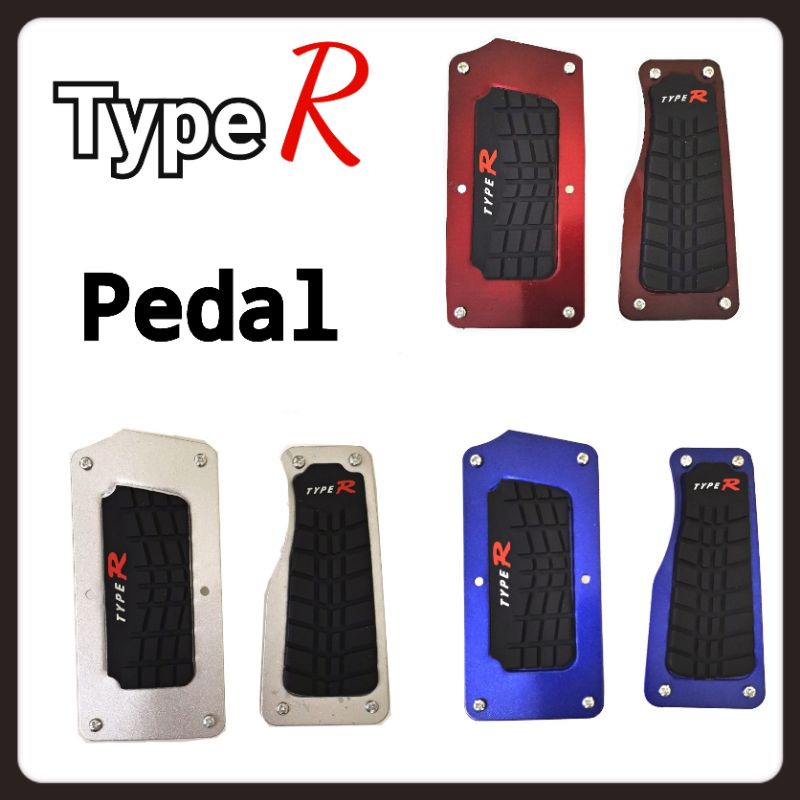 Type R Universal Foot Pedals Set With Rubber For Auto | Shopee Malaysia