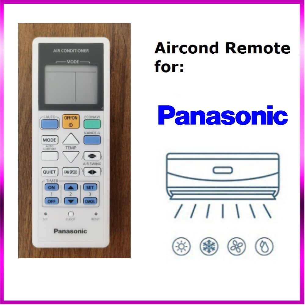PANASONIC AIR CONDITIONER REMOTE CONTROL [INVERTER SERIES] RC4551 ...