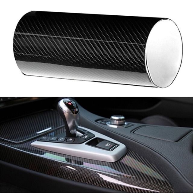 Carbon Fiber Sticker LZLRUN 6D Carbon Fiber Vinyl Wrap - 30x150cm High Gloss Car Interior Film Car Vinyl Wraps - Foto 7