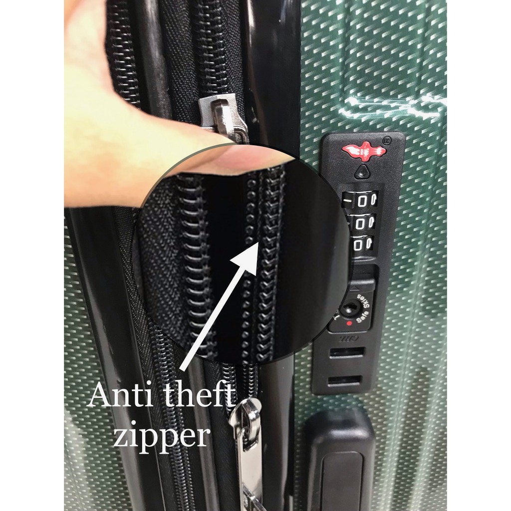 Anti theft zipper luggage hotsell