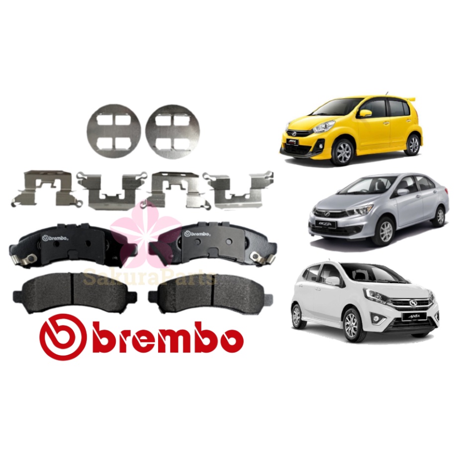 BREMBO Front Brake Pads for Perodua Myvi 2nd Gen / Lagi Best / Axia