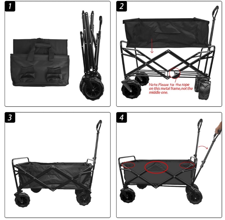 【Ready Stock】Outdoor Trolley Wagon Table Camping with Storage Trolly ...