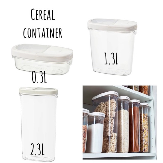 IKEA 365+ Food Storage Container with lid Cereal Container bekas simpanan makanan Shopee Malaysia