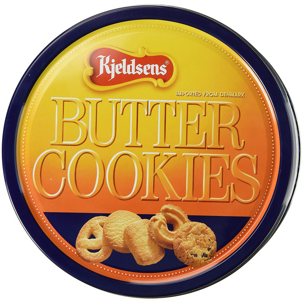 KJELDSENS Original Danish Butter Cookies imported from Denmark, Halal certified. Tin Pack 454g