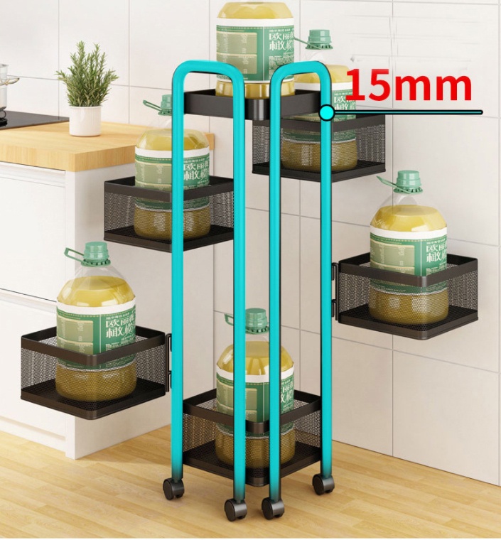Kitchen Rotate Rack Rak Dapur Basket Rack Vegetable Storage Organizer ...