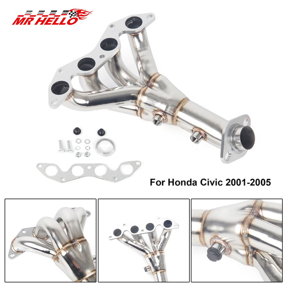 For 0105 HONDA CIVIC DX/LX D17 1.7 EM2/ES1 Stainless Racing Manifold