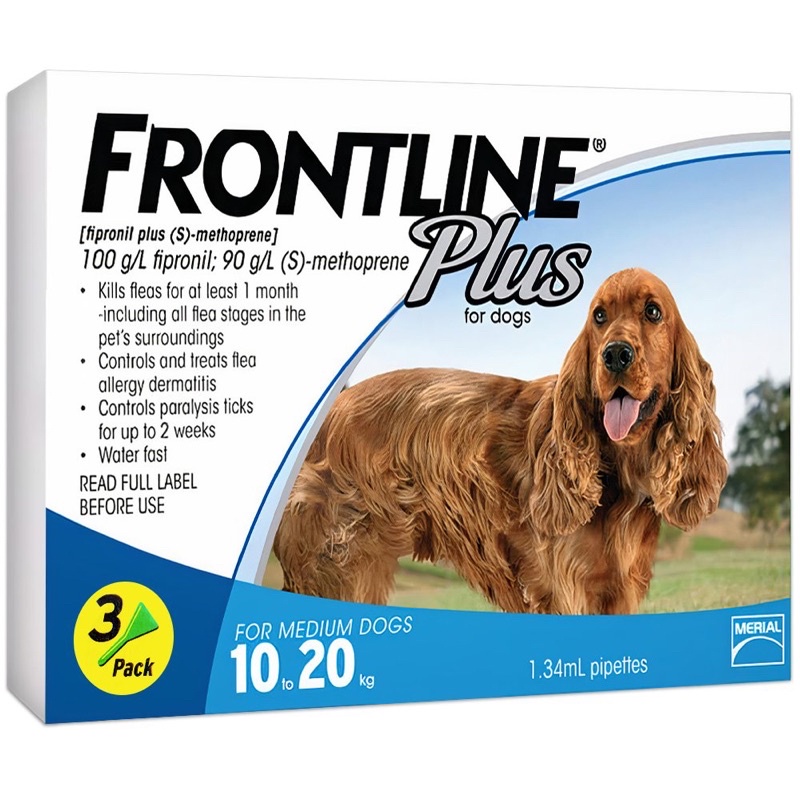 Frontline PLUS Dog - Prevention And Treatment Of Ticks, Scabies, Small ...